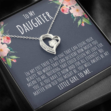 Daughter (Little Girl to Me) Forever Love Necklace - Love You This Much